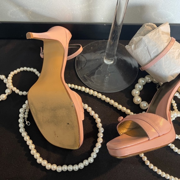 Guess Cassandra LT Pink Leather Ankle Strap Heels - Picture 10 of 11